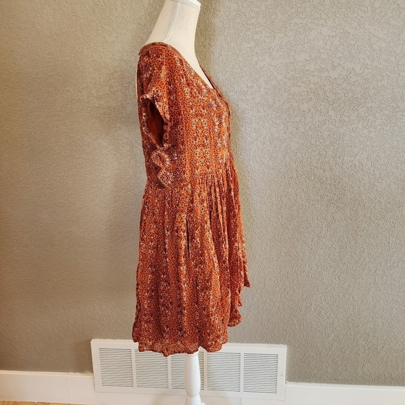 Free people Sundown mini babydoll dress size Medium with pockets - Picture 5 of 10